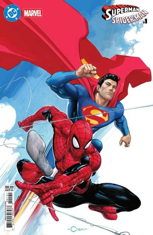 DC Marvel Superman Spider-Man #1 (One Shot) Cover D Clayton Crain Card Stock Variant | Odin's Place