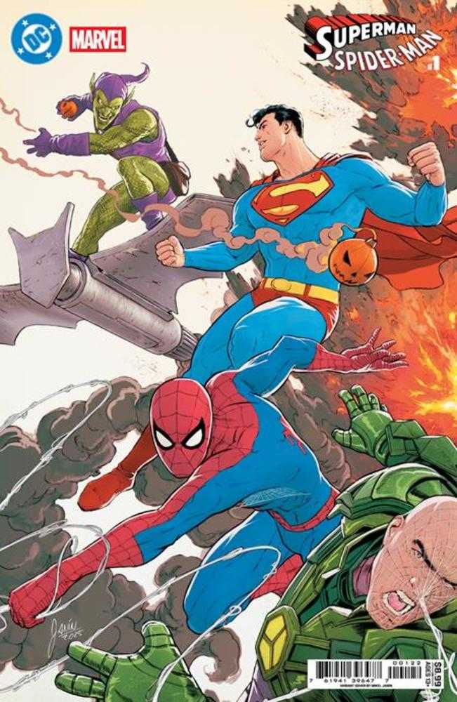 DC Marvel Superman Spider-Man #1 (One Shot) Cover J Mikel Janin Superman & Spider-Man vs Lex Luthor & Green Goblin Card Stock Variant | Odin's Place