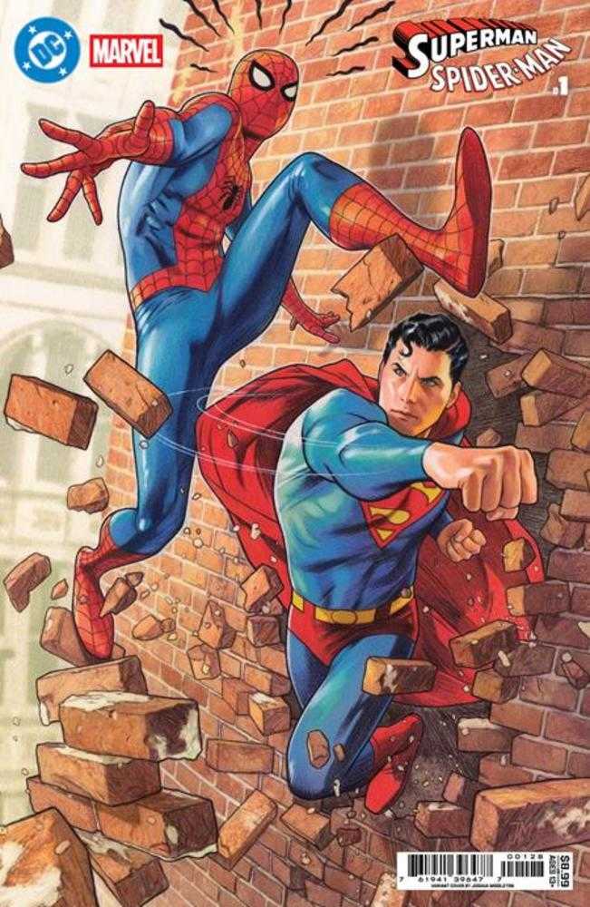DC Marvel Superman Spider-Man #1 (One Shot) Cover P Joshua Middleton Card Stock Variant | Odin's Place