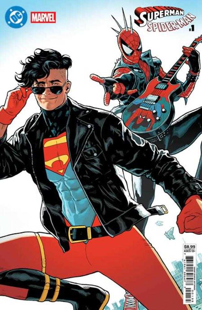 DC Marvel Superman Spider-Man #1 (One Shot) Cover U Jeff Spokes Superboy 90 S & Spider Punk Card Stock Variant | Odin's Place