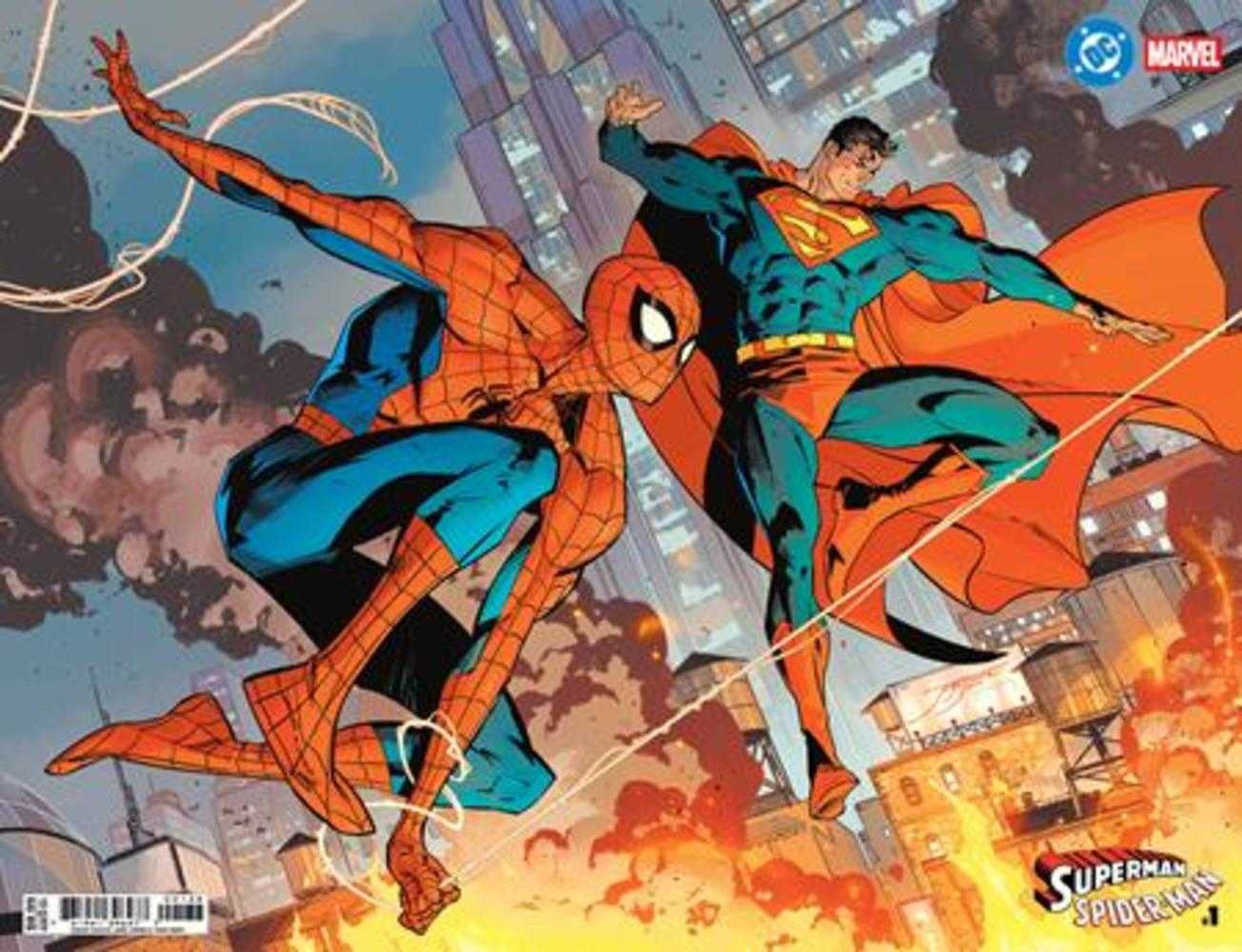 DC Marvel Superman Spider-Man #1 (One Shot) Cover X Jorge Jimenez Wraparound Card Stock Variant | Odin's Place