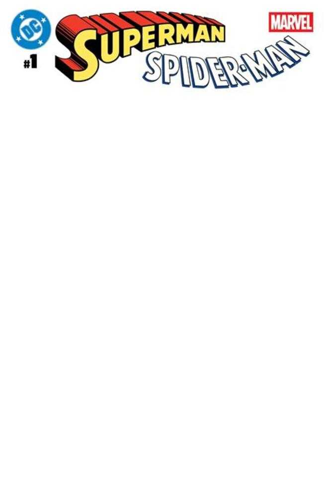 DC Marvel Superman Spider-Man #1 (One Shot) Cover Z Blank Card Stock Variant | Odin's Place