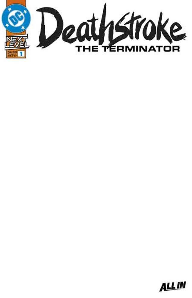 Deathstroke The Terminator #1 Cover F Blank Card Stock Variant | Odin's Place