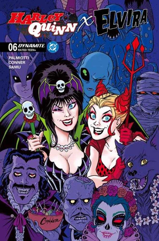 Harley Quinn X Elvira #6 Cover A Amanda Conner Party | Odin's Place