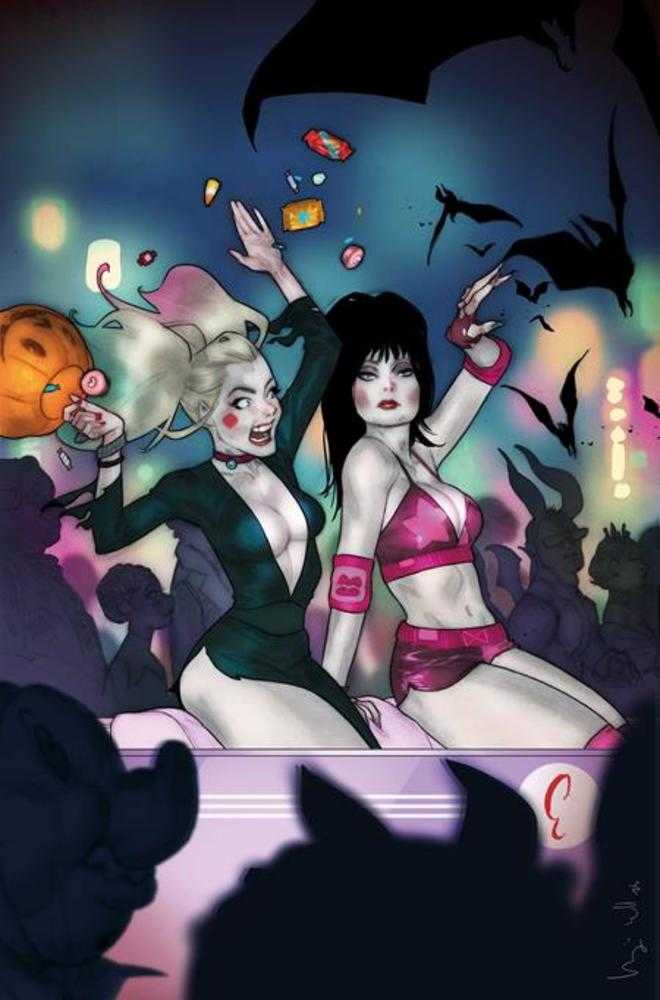 Harley Quinn X Elvira #6 Cover I 1 in 10 Ben Caldwell Full Art Variant | Odin's Place