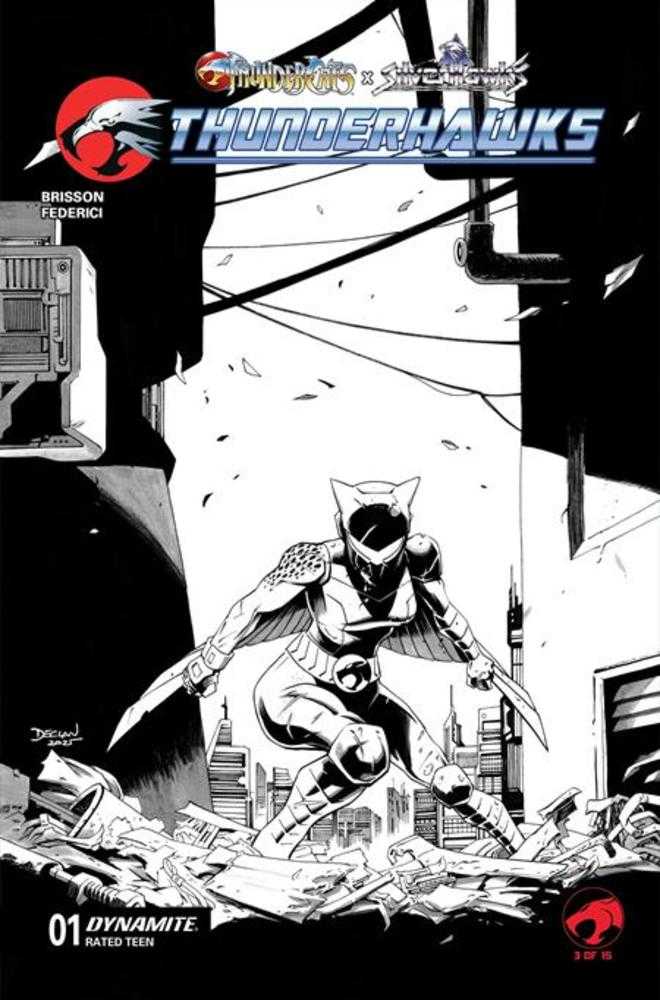 Thundercats X Silverhawks Thunderhawks #1 Cover I 1 in 10 Declan Shalvey Line Art Variant | Odin's Place