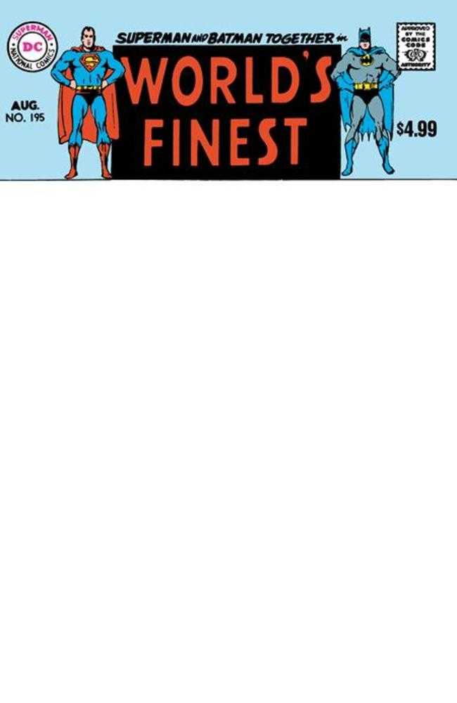 Worlds Finest Comics #195 Facsimile Edition Cover B Blank Card Stock Variant | Odin's Place