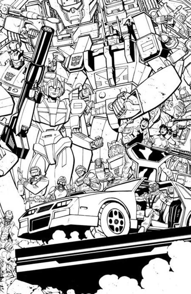Mask #1 Cover F Tom Reilly Energon Universe Third Anniversary Black & White Connecting Variant | Odin's Place