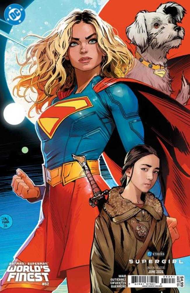 Batman Superman Worlds Finest #52 Cover D Dan Mora Supergirl Movie Card Stock Variant | Odin's Place
