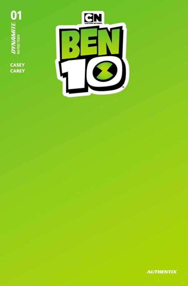 Ben 10 #1 Cover R Green Blank Authentix Variant | Odin's Place