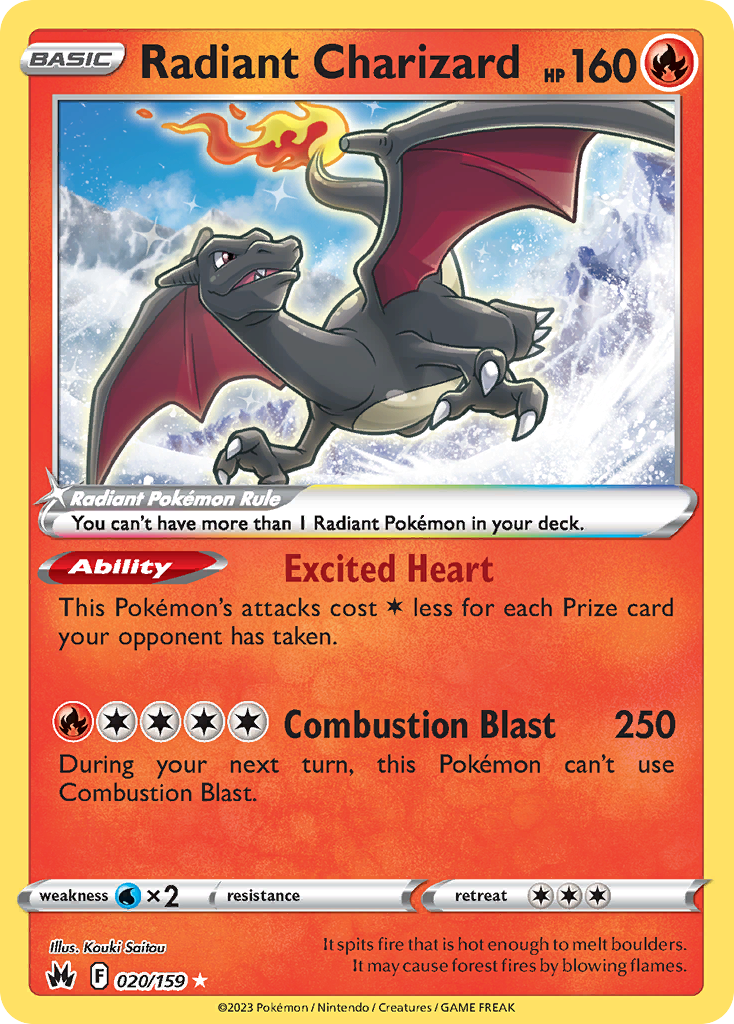 Radiant Charizard (020/159) [Prize Pack Series Three] | Odin's Place