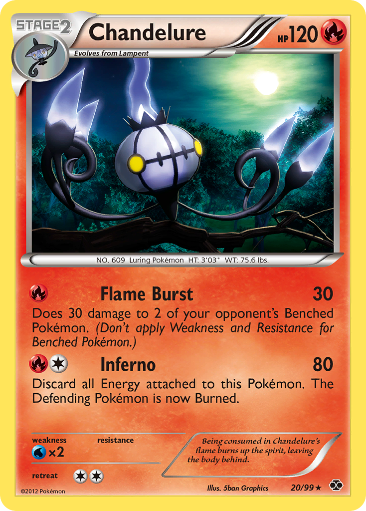 Chandelure (20/99) (Theme Deck Exclusive) [Black & White: Next Destinies] | Odin's Place