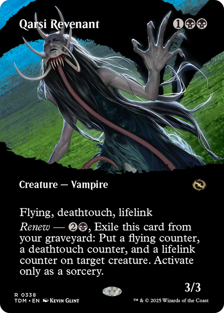 Qarsi Revenant (Borderless) [Tarkir: Dragonstorm] | Dragon's Lair Comics and Fantasy Houston TX