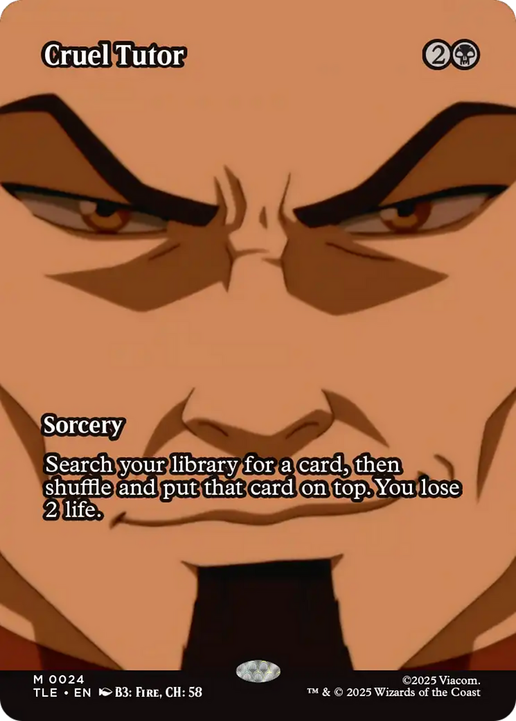 Cruel Tutor (Borderless) [Avatar: The Last Airbender: Eternal-Legal] | Dragon's Lair Comics and Fantasy Houston TX