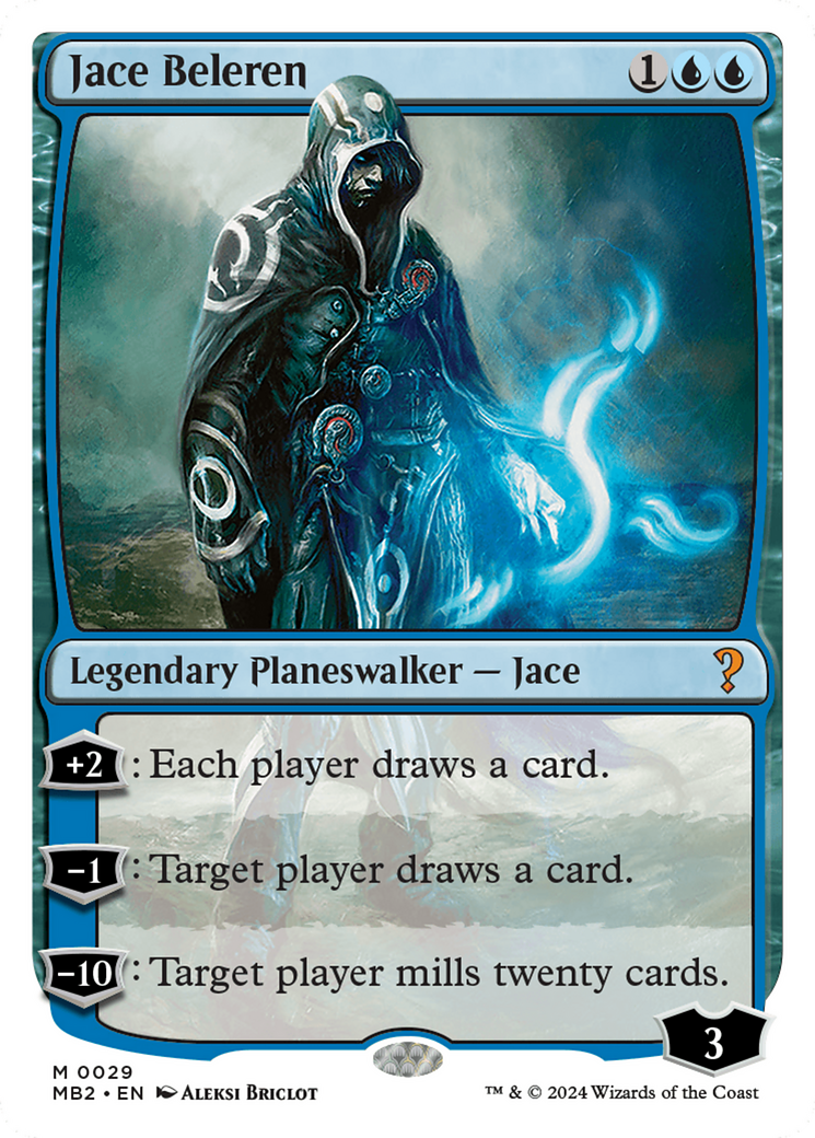 Jace Beleren (White Border) [Mystery Booster 2] | Dragon's Lair Comics and Fantasy Houston TX