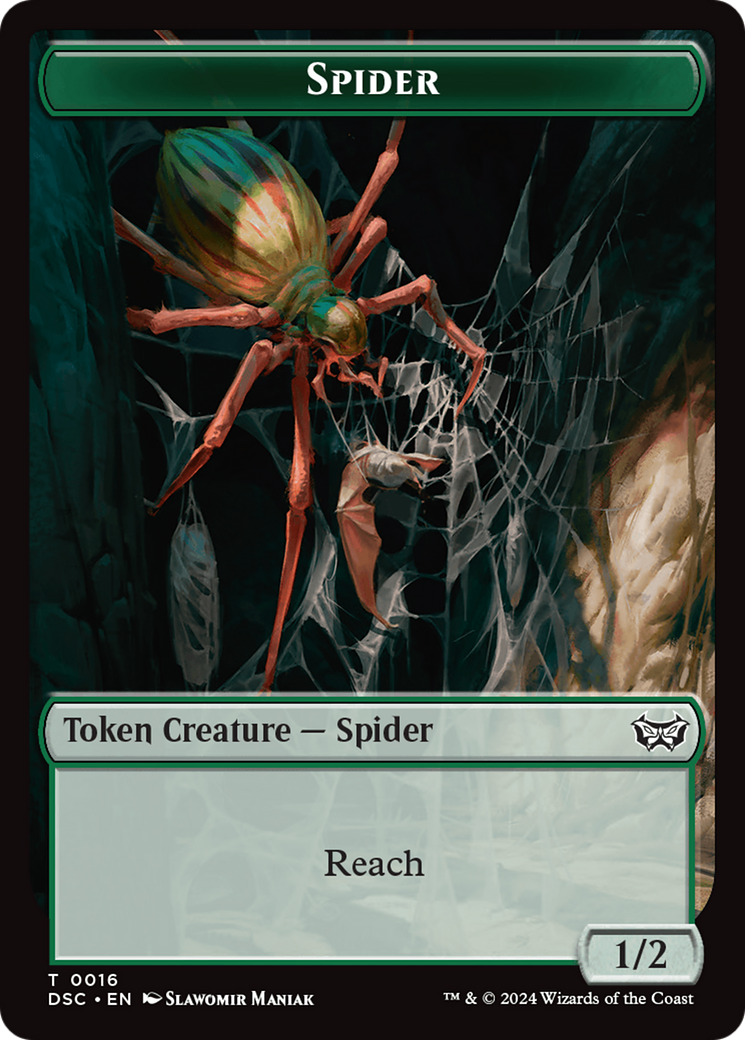 Insect (0012) // Spider Double-Sided Token [Duskmourn: House of Horror Commander Tokens] | Dragon's Lair Comics and Fantasy Houston TX
