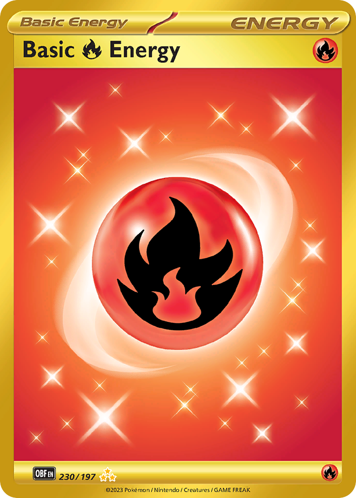 Basic Fire Energy (10) (Cosmo Holo) [Prize Pack Series Six] | Odin's Place