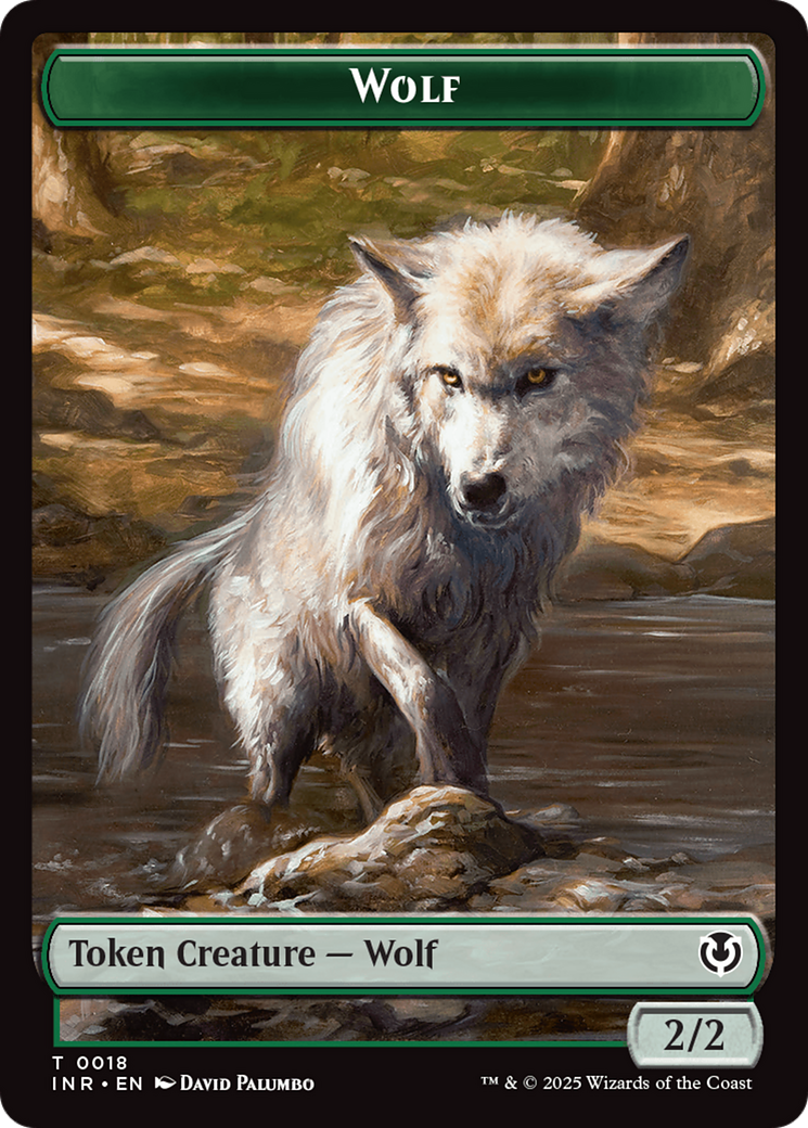 Wolf (0009) // Wolf (0018) Double-Sided Token [Innistrad Remastered Tokens] | Dragon's Lair Comics and Fantasy Houston TX