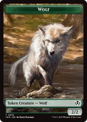 Wolf (0009) // Wolf (0018) Double-Sided Token [Innistrad Remastered Tokens] | Dragon's Lair Comics and Fantasy Houston TX