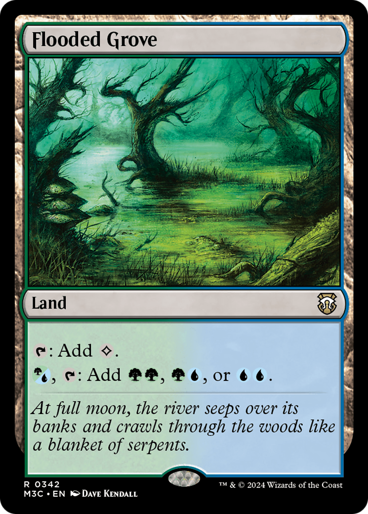 Flooded Grove (Ripple Foil) [Modern Horizons 3 Commander] | Dragon's Lair Comics and Fantasy Houston TX