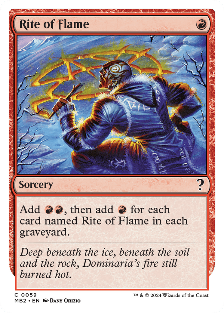 Rite of Flame (White Border) [Mystery Booster 2] | Dragon's Lair Comics and Fantasy Houston TX