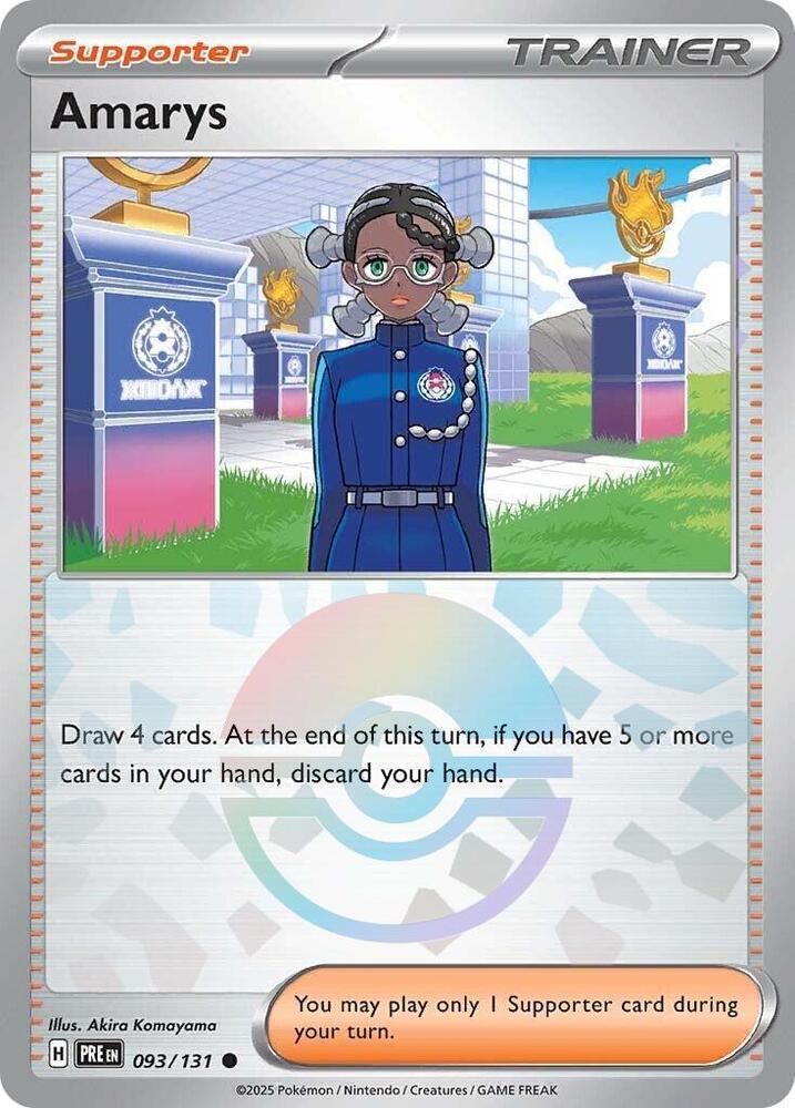 Amarys (093/131) (Poke Ball Pattern) [Scarlet & Violet: Prismatic Evolutions] | Dragon's Lair Comics and Fantasy Houston TX