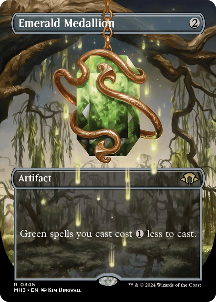 Emerald Medallion (Borderless) [Modern Horizons 3] | Dragon's Lair Comics and Fantasy Houston TX