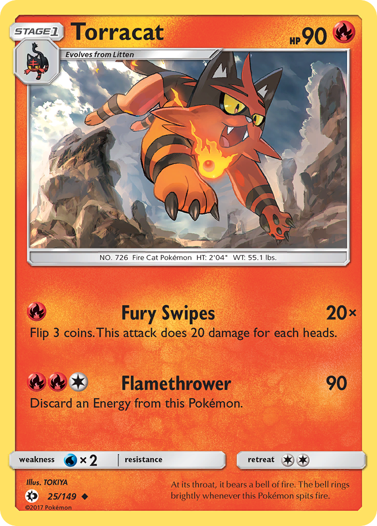 Torracat (25/149) (Cosmos Holo) [Sun & Moon: Base Set] | Odin's Place