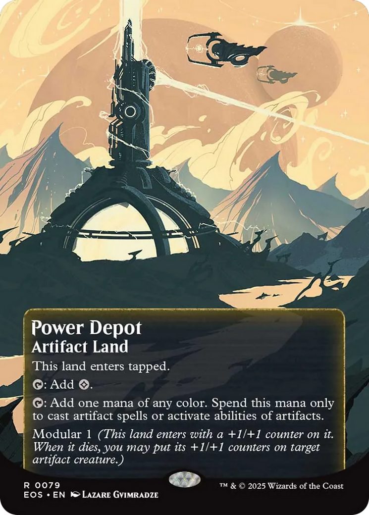 Power Depot (0079) (Borderless) [Edge of Eternities: Stellar Sights] | Dragon's Lair Comics and Fantasy Houston TX