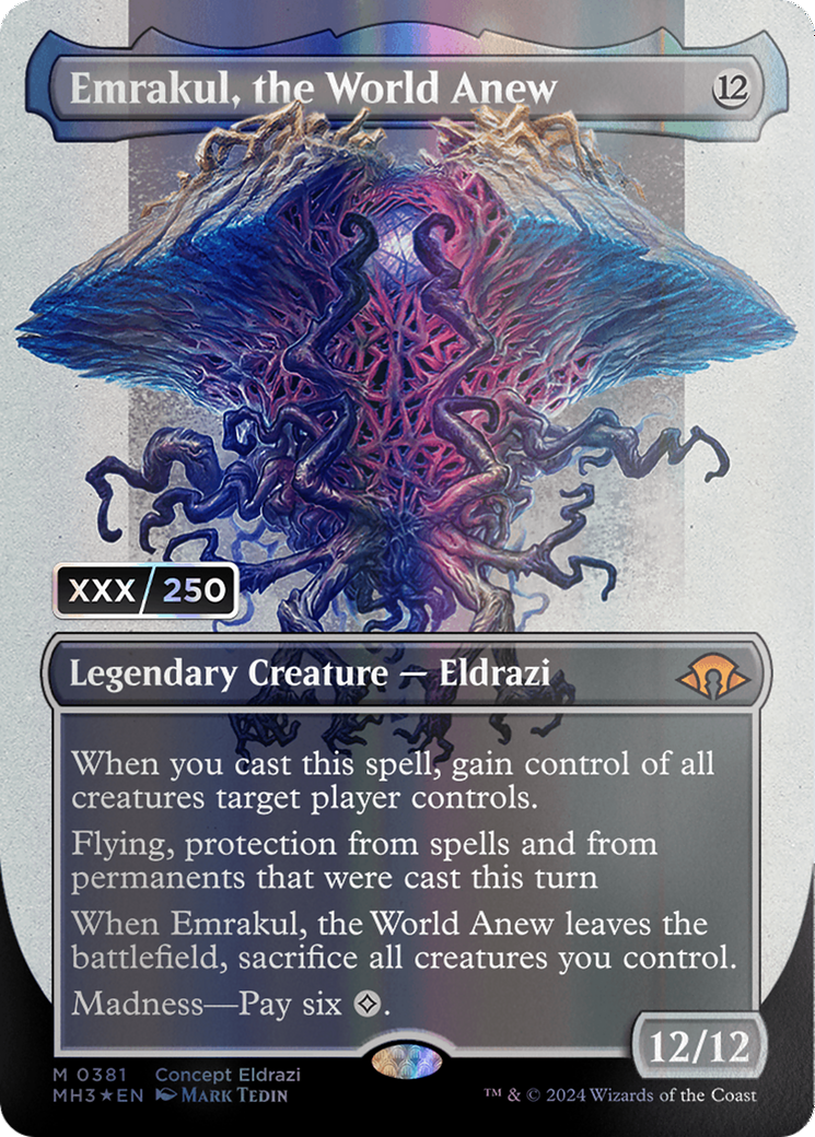 Emrakul, the World Anew (Borderless) (Serial Numbered) [Modern Horizons 3] | Dragon's Lair Comics and Fantasy Houston TX