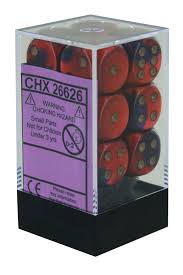 Chessex 26626 Gemini: 16mm d6 Purple and Red with Gold | Dragon's Lair Comics and Fantasy Houston TX