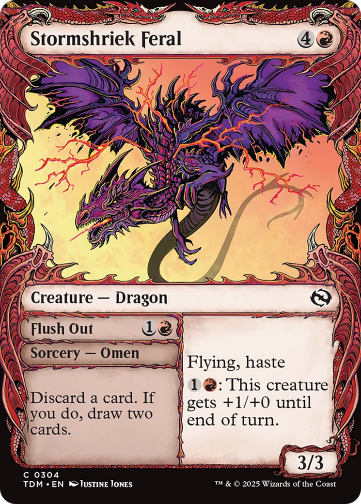 Stormshriek Feral (Showcase) [Tarkir: Dragonstorm] | Dragon's Lair Comics and Fantasy Houston TX