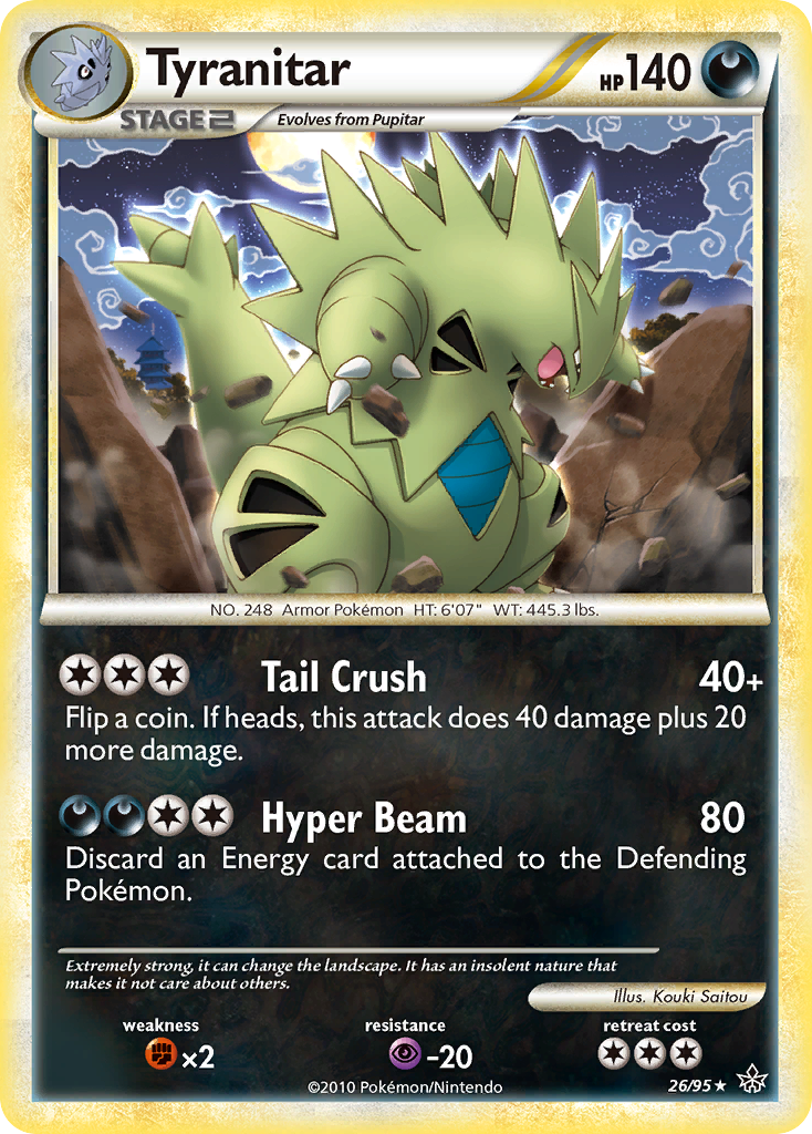Tyranitar (26/95) (Theme Deck Exclusive) [HeartGold & SoulSilver: Unleashed] | Odin's Place