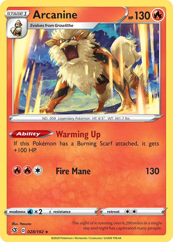 Arcanine (028/192) [Sword & Shield: Rebel Clash] | Odin's Place