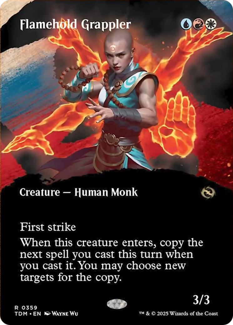 Flamehold Grappler (Borderless) [Tarkir: Dragonstorm] | Dragon's Lair Comics and Fantasy Houston TX