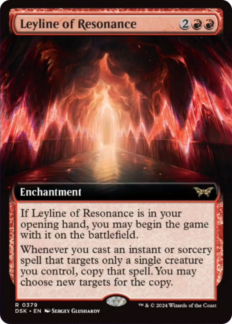 Leyline of Resonance (Extended Art) [Duskmourn: House of Horror] | Dragon's Lair Comics and Fantasy Houston TX