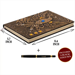 QMDirect 3D Faux-Leather Notebook / Journal - Gold Phoenix | Dragon's Lair Comics and Fantasy Houston TX