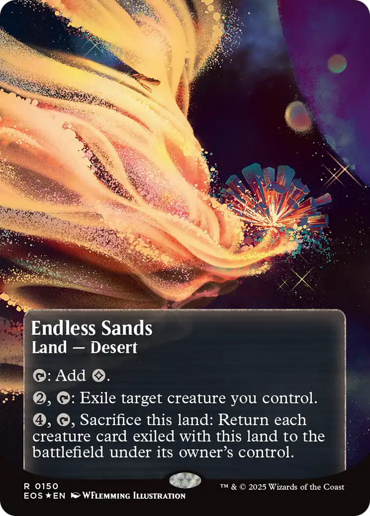 Endless Sands (0150) (Borderless) (Galaxy Foil) [Edge of Eternities: Stellar Sights] | Dragon's Lair Comics and Fantasy Houston TX