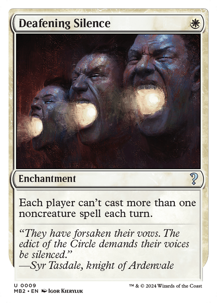 Deafening Silence (White Border) [Mystery Booster 2] | Dragon's Lair Comics and Fantasy Houston TX