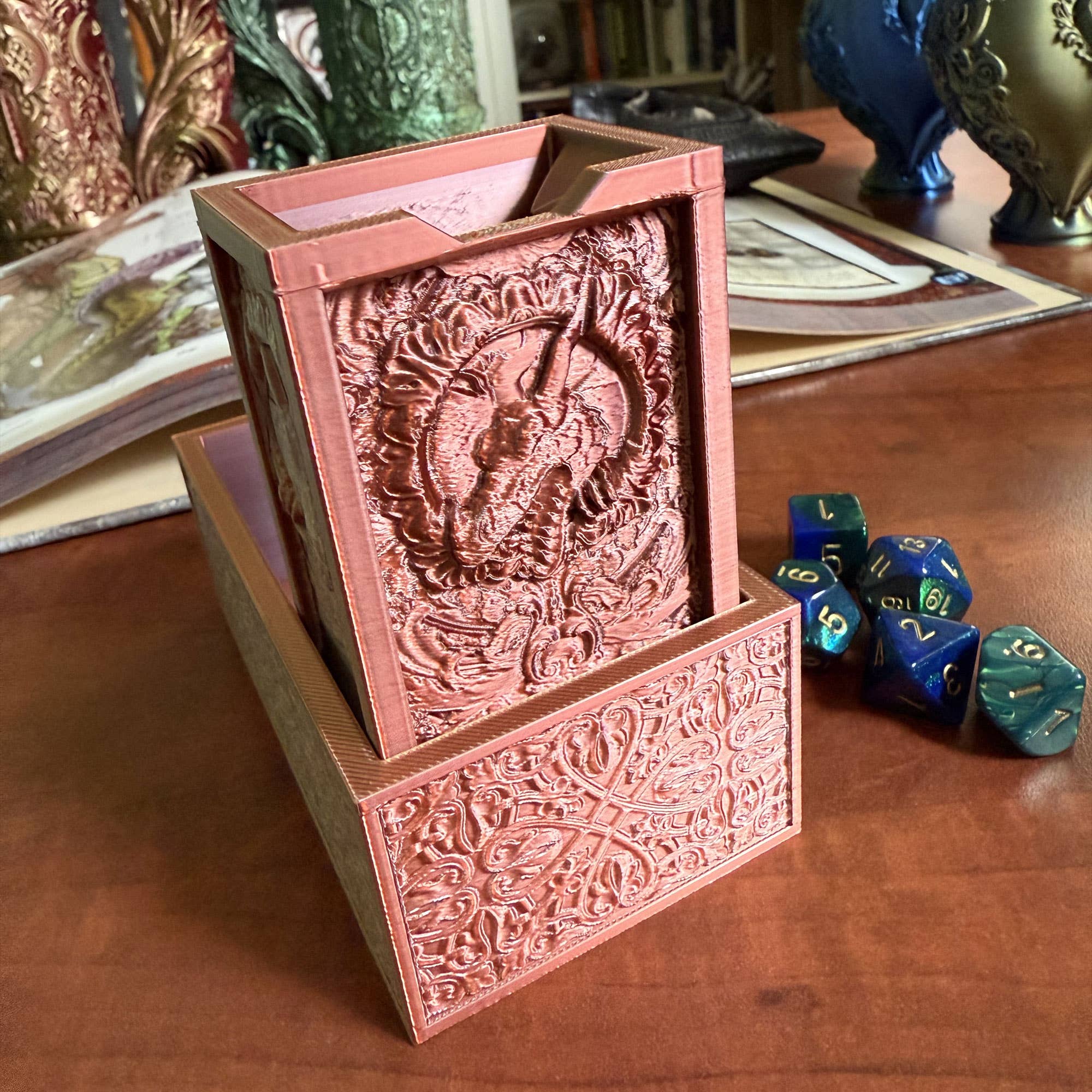 Folding Dragon Dice Tower & Storage | TTRPG, D&D, TCG, CoC | Dragon's Lair Comics and Fantasy Houston TX