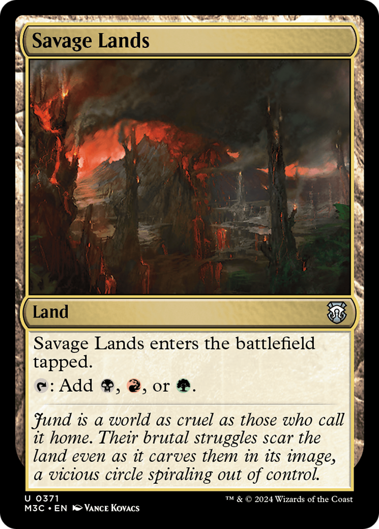 Savage Lands (Ripple Foil) [Modern Horizons 3 Commander] | Dragon's Lair Comics and Fantasy Houston TX