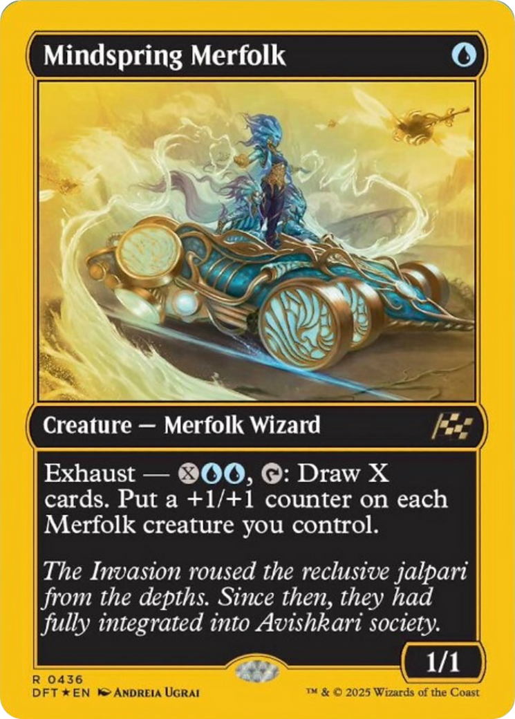 Mindspring Merfolk (First-Place Foil) [Aetherdrift] | Dragon's Lair Comics and Fantasy Houston TX