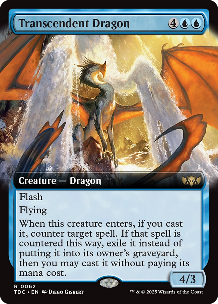 Transcendent Dragon (Extended Art) [Tarkir: Dragonstorm Commander] | Dragon's Lair Comics and Fantasy Houston TX