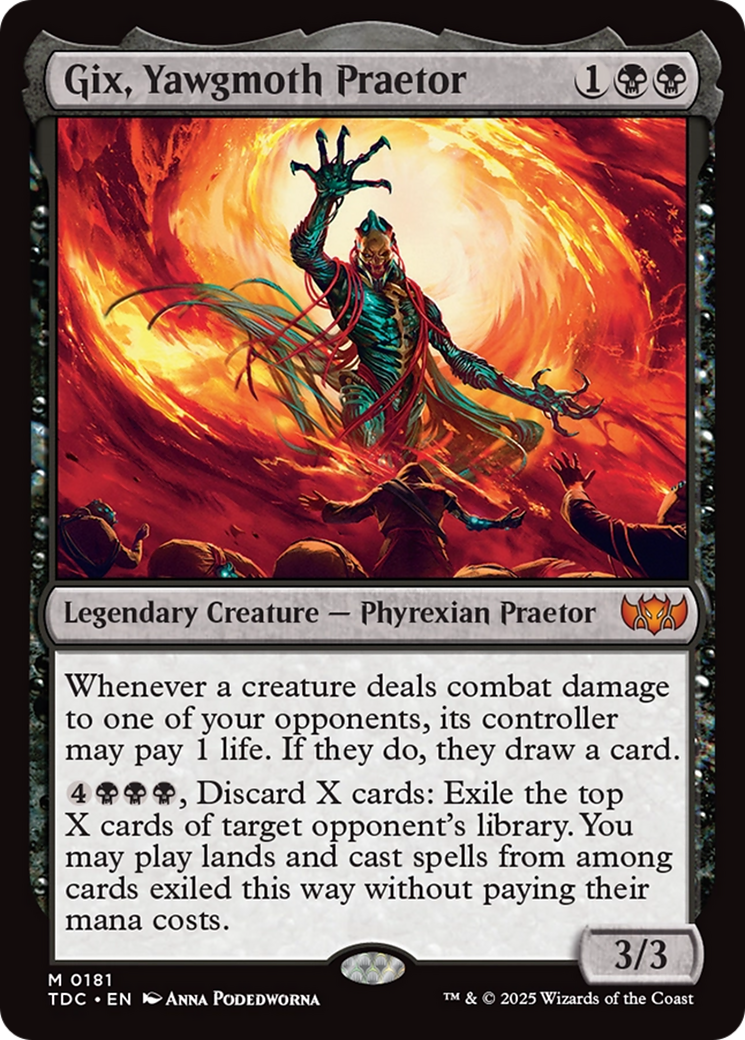 Gix, Yawgmoth Praetor [Tarkir: Dragonstorm Commander] | Dragon's Lair Comics and Fantasy Houston TX