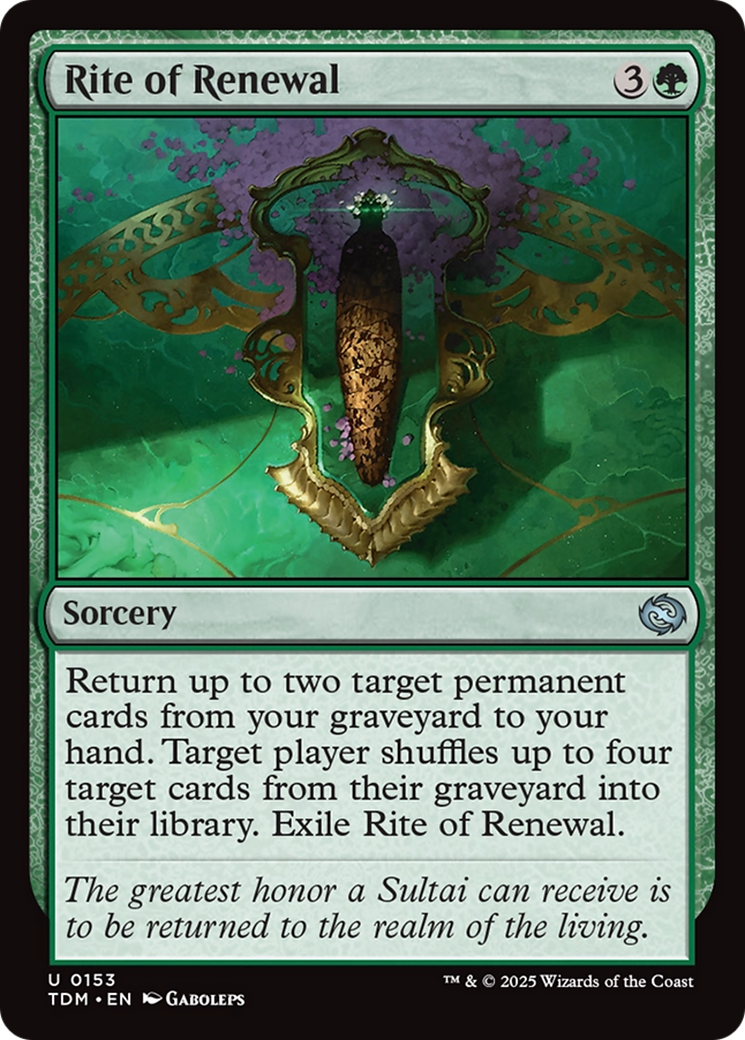 Rite of Renewal [Tarkir: Dragonstorm] | Dragon's Lair Comics and Fantasy Houston TX
