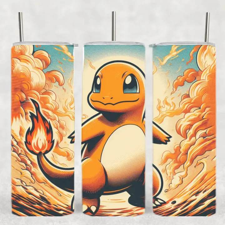 The Geek Boutique: Char Poke Fire Scene Anime Inspired Tumbler | Dragon's Lair Comics and Fantasy Houston TX