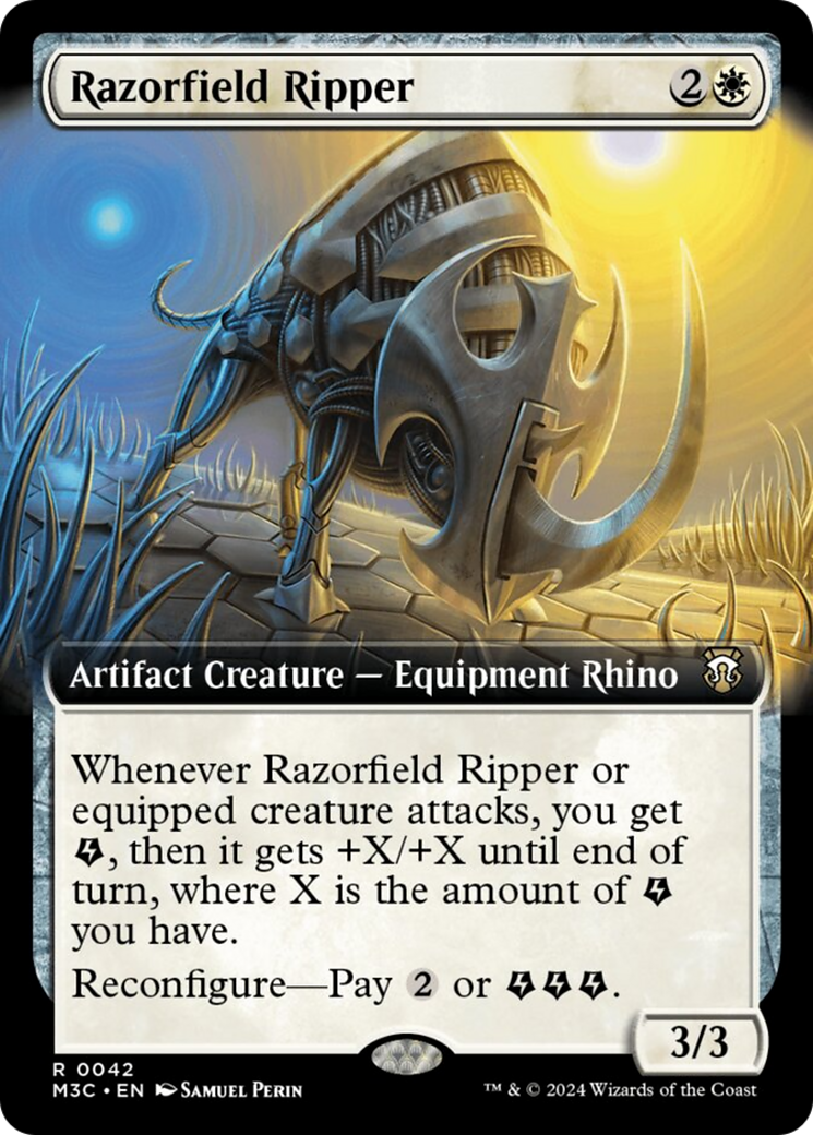 Razorfield Ripper (Extended Art) (Ripple Foil) [Modern Horizons 3 Commander] | Dragon's Lair Comics and Fantasy Houston TX