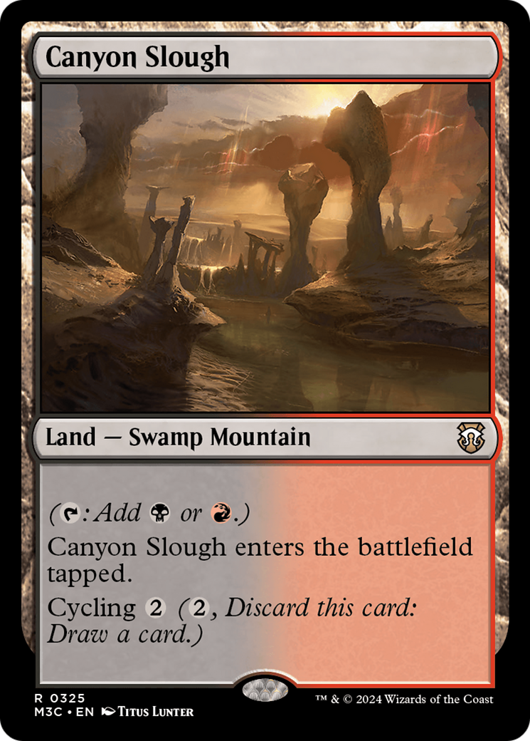Canyon Slough (Ripple Foil) [Modern Horizons 3 Commander] | Dragon's Lair Comics and Fantasy Houston TX