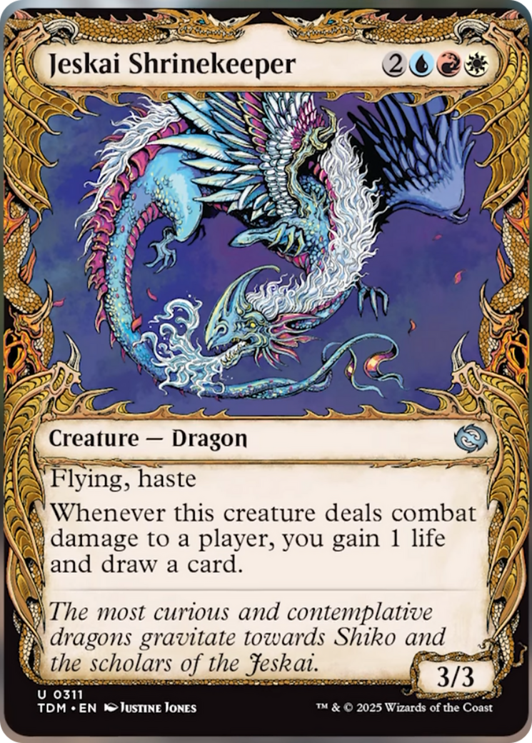 Jeskai Shrinekeeper (Showcase) [Tarkir: Dragonstorm] | Dragon's Lair Comics and Fantasy Houston TX