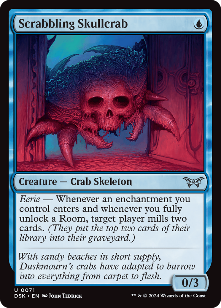 Scrabbling Skullcrab [Duskmourn: House of Horror] | Dragon's Lair Comics and Fantasy Houston TX